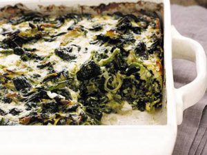 baked spinach and gruyere